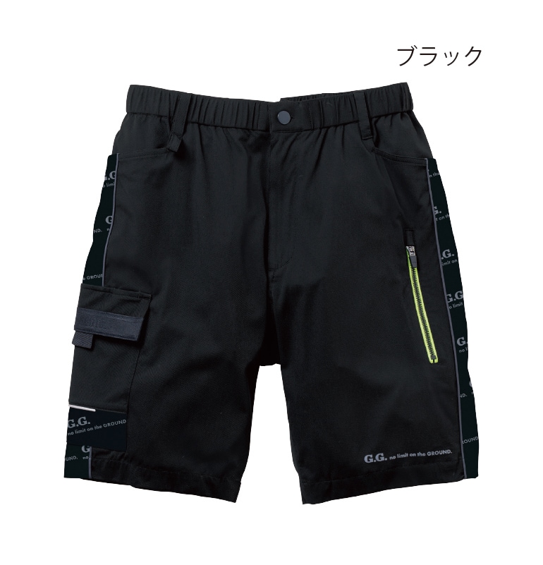 桑和 0648-17 ハーフパンツ 春夏 ストレッチ 消臭 吸汗速乾 接触冷感