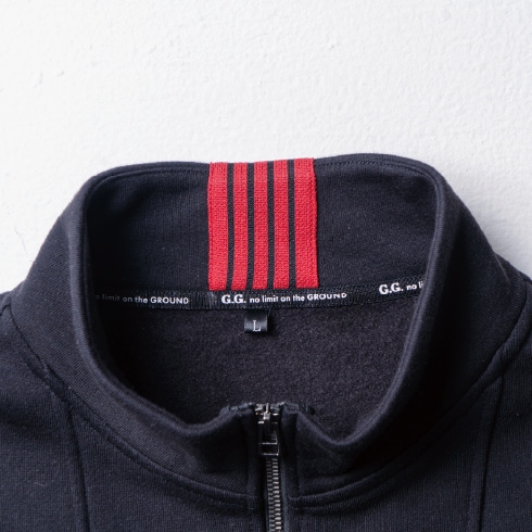 桑和1524-10 トレーナー ハーフジップ ストレッチ 裏起毛 反射 消臭