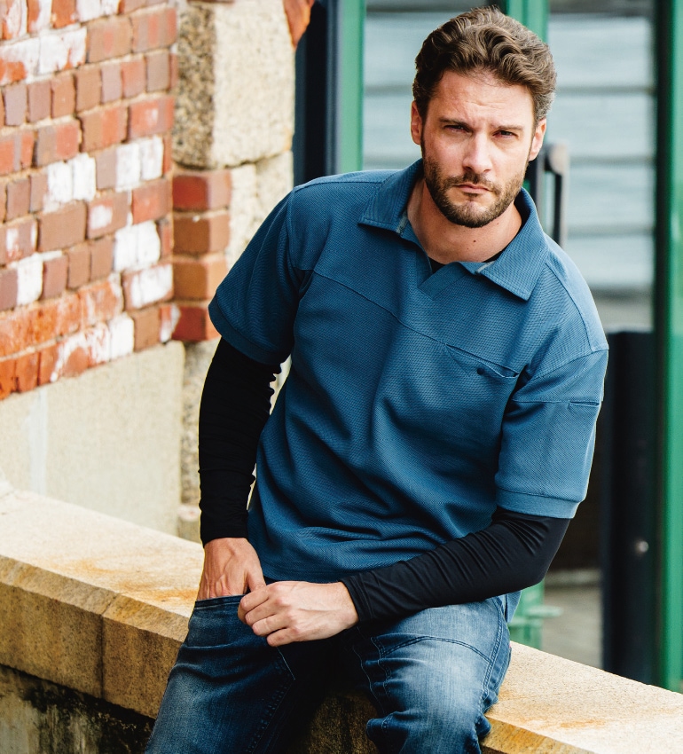 桑和5475-51 半袖ポロシャツ ストレッチ 消臭 2025新作｜作業着・作業