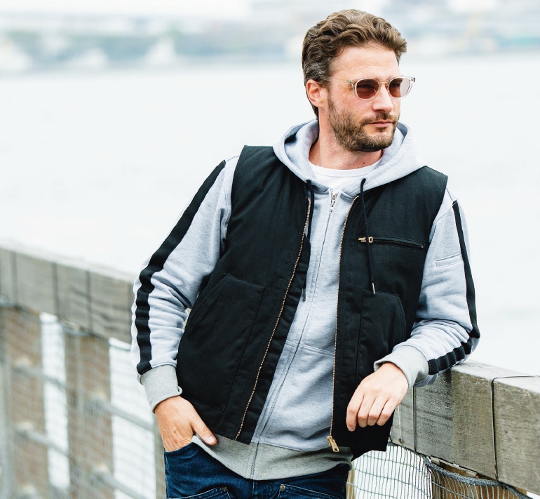 桑和 6484-06 防寒ベスト ストレッチ 撥水 野帳ポケット 2025新作