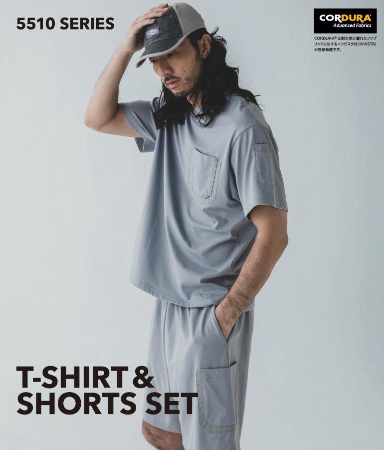 寅壱 5510-608 半袖Tシャツ・ショーツセット 高強度 再帰性反射 2026