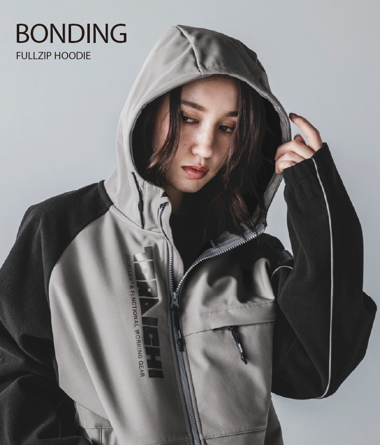 寅壱 7941-652 ボンディングフルジップパーカー 秋冬 防風 保温