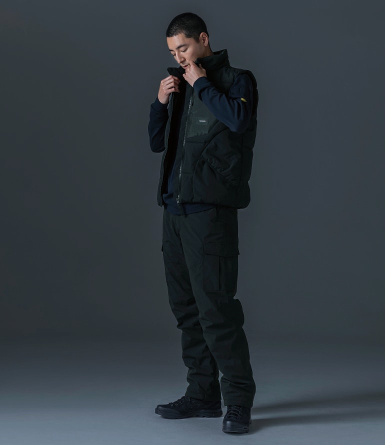 TSデザイン 55328 ファイバーダウンベスト 秋冬 軽量 ストレッチ 防風