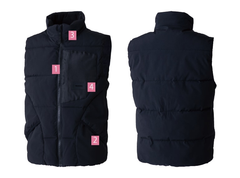 TSデザイン 55328 ファイバーダウンベスト 秋冬 軽量 ストレッチ 防風