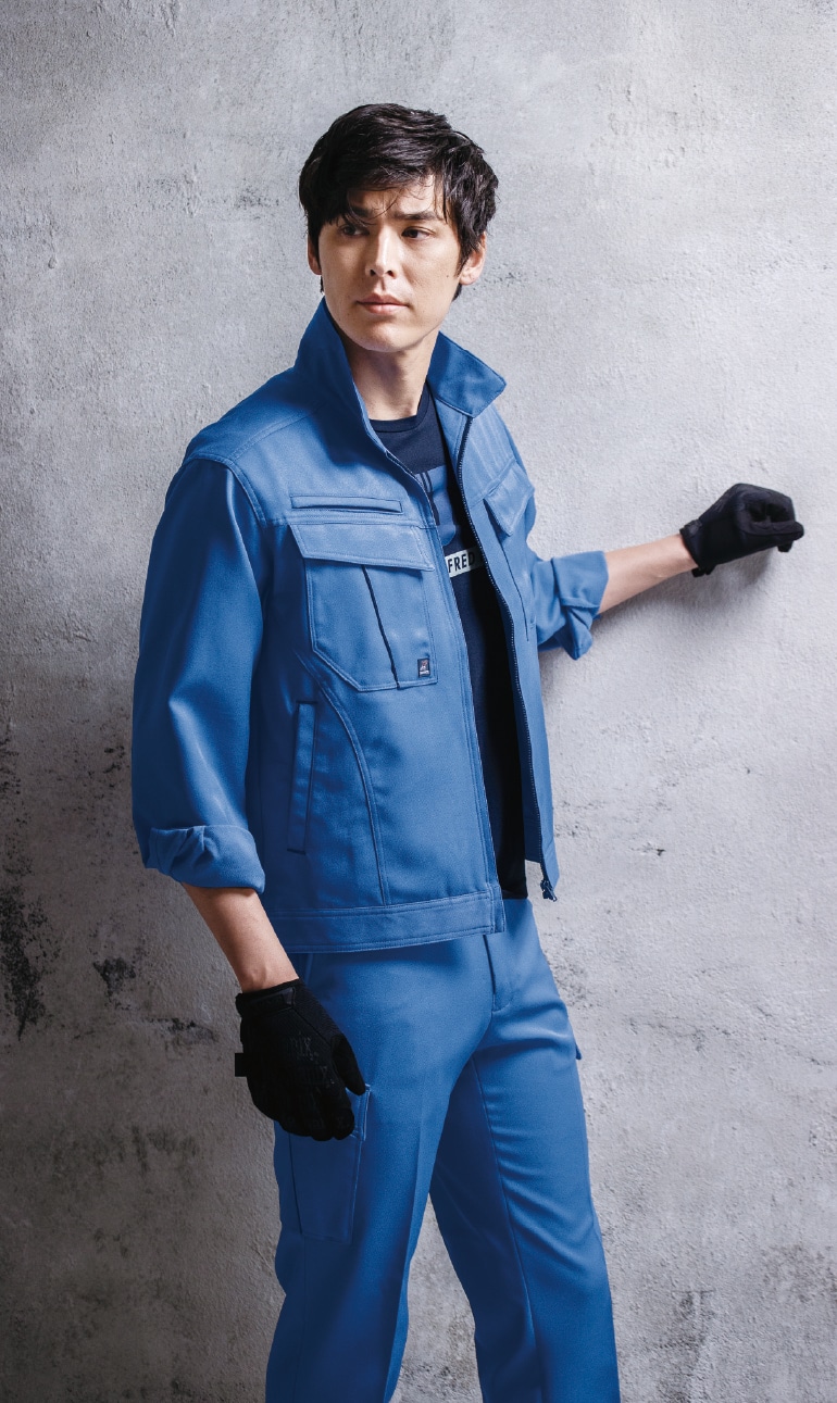 ジーベック　1600　イメージ画像 帯電防止、裏面素材、スムーズアップ、NEWバンザイカット