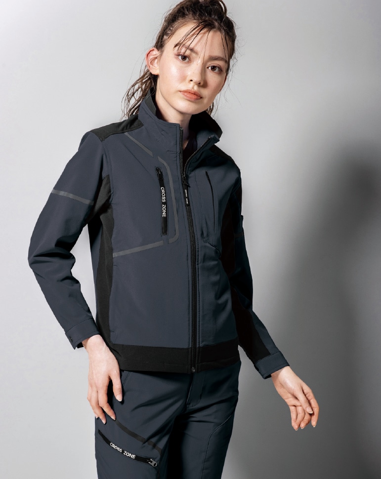 XEBEC ジーベック CROSS ZONE 2WAYエコブルゾン 通年用 ミストグリーン