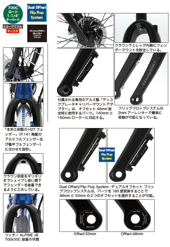 ワンバイエス カーボン フォーク ディスク - 自転車