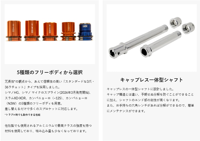 イコール ディスクハブ リア カンパN3Wフリーボディ 28H | ロード