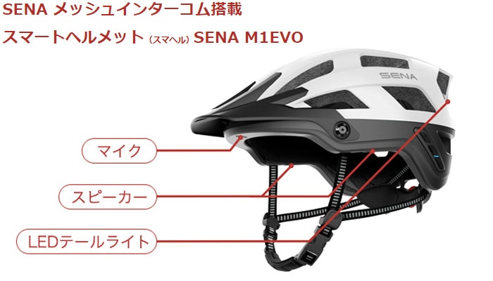 セナ M1 EVO マットホワイト スマートヘルメット | ヘルメット