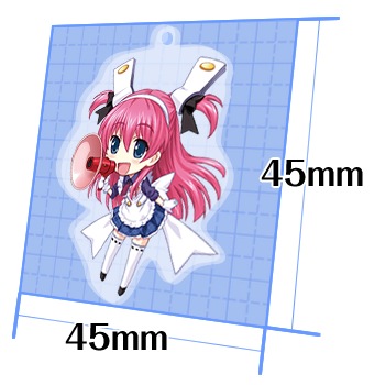 表面加工 アクリルキーホルダー 45 45