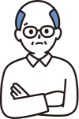 悩んでいる男性