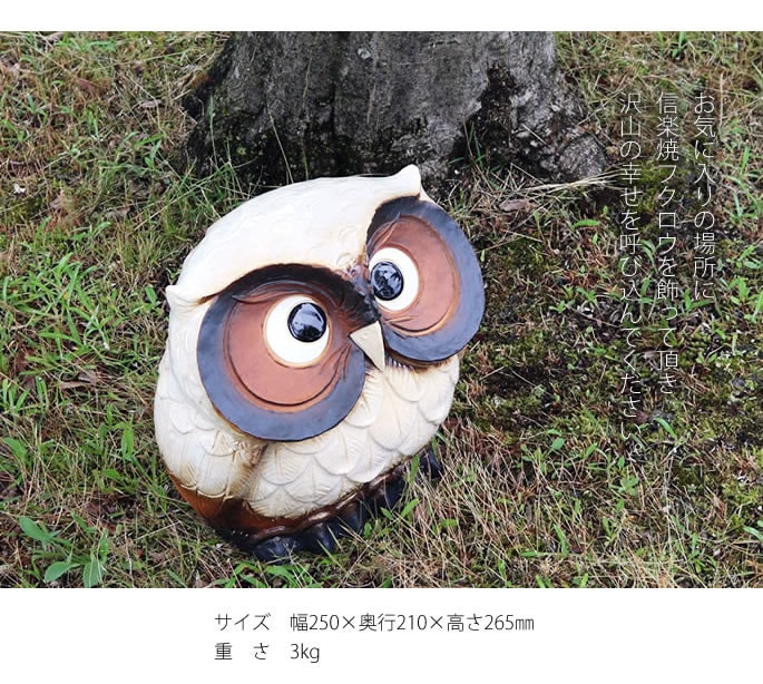 信楽焼 ふくろう フクロウ ふくろう 梟 フクロウ置物焼 ふくろう置物