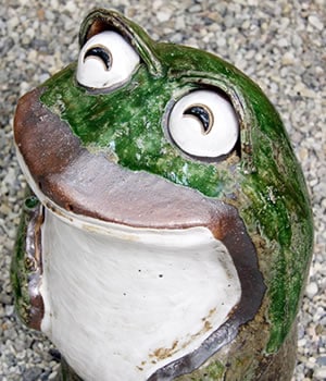 しがらきやき蛙置物　陶器カエル　かえるおきもの