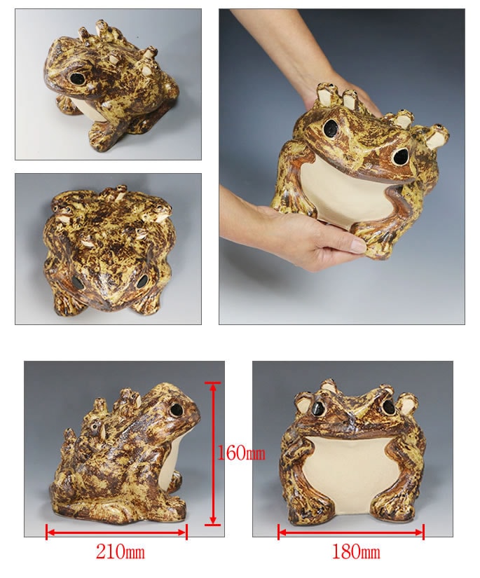  カエル 陶器蛙 やきもの 陶器 蛙 陶器かえる 信楽焼カエル かえる 庭 やきもの蛙