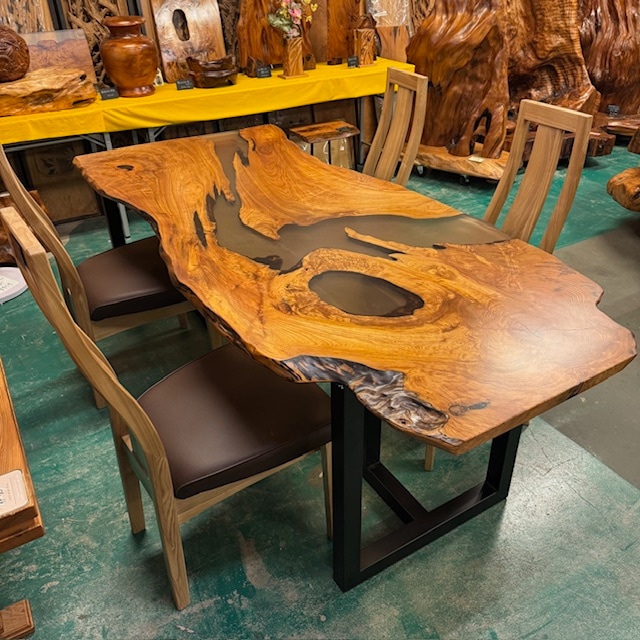 屋久杉レジン ダイニングテーブル（椅子は別途）182 | 屋久杉