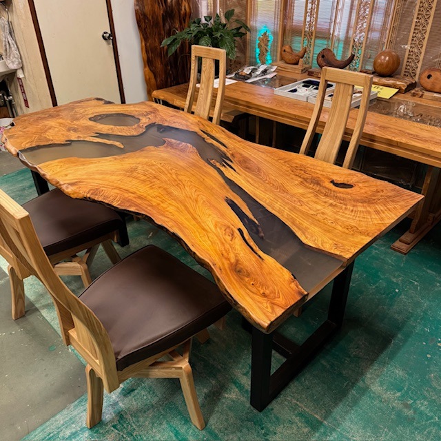 ダイニングテーブル　カウンターテーブル　レジンテーブル　キッチン　椅子 屋久杉レジン ダイニングテーブル（椅子は別途）182 | 屋久杉テーブル