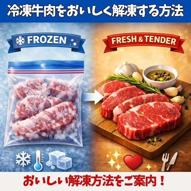 冷凍肉の美味しい解凍方法

