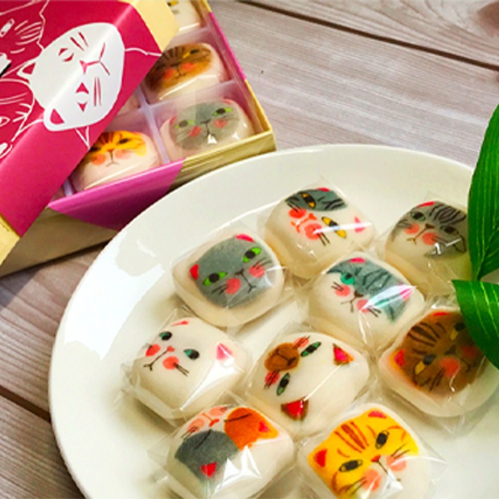 和風マシュマロ マシュネコ 9個入 マシュマロ お菓子と猫の谷中堂