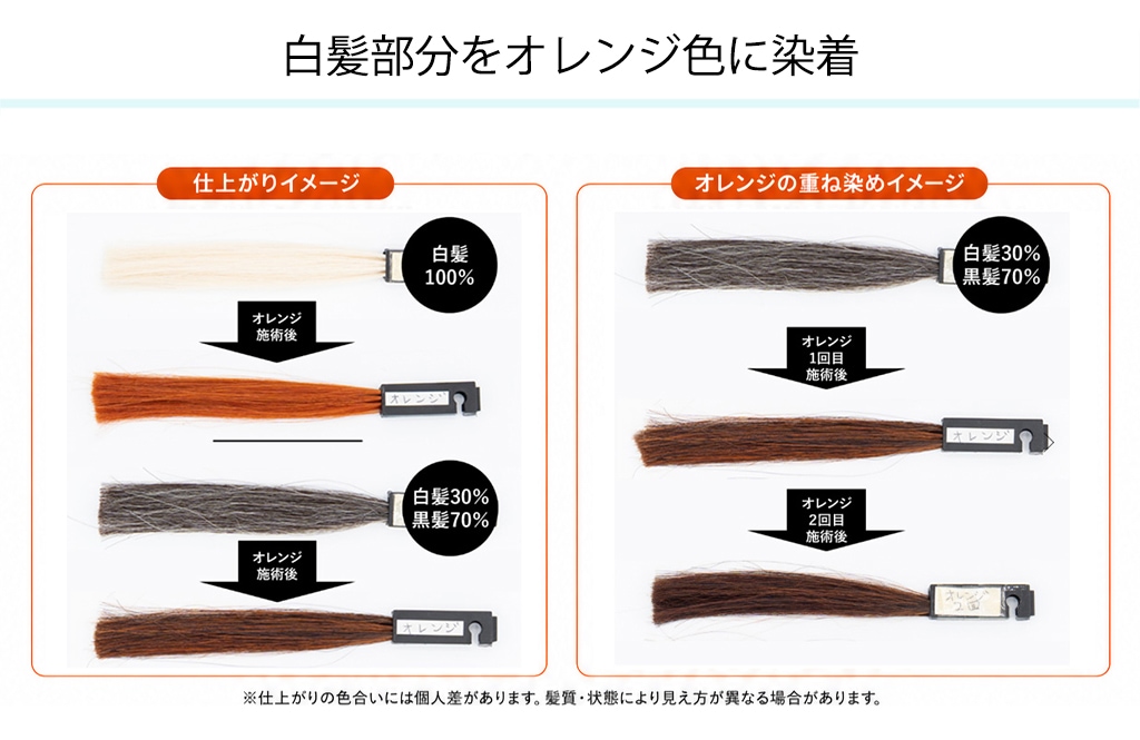 オレンジ染着イメージ