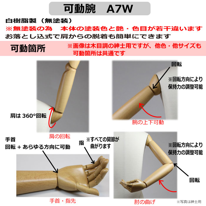 ニューサンドール レディース 白塗装（艶有り） 関節可動マネキン 専用ウエストリフトスタンド付 送料