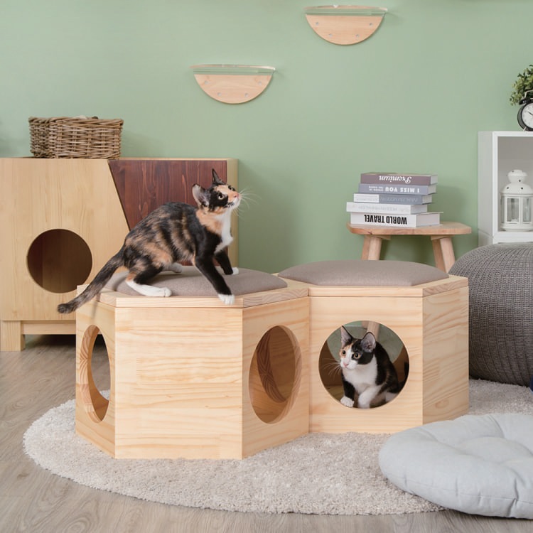 MYZOO マイズー BUSYCAT 六角ハウススツール チェアプレート単体