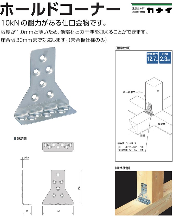 カナイ ホールドコーナー HC-10（50個入）-マモルデ