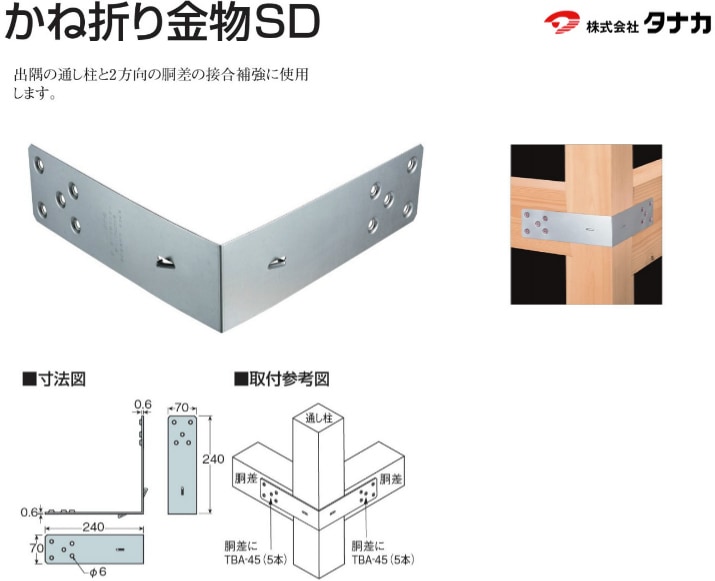 タナカ かね折り金物 SD（30個入） - 養生材・現場資材通販の【マモルデ】