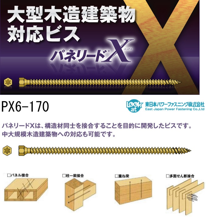 卸直営 東日本パワーファスニング パネリードX PX8-230