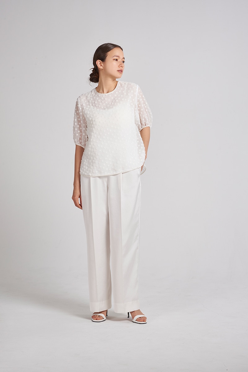 Yori ヨリshirocon シロコンフローラバックリボンブラウス　36 Yori ヨリ shirocon フローラバックリボンブラウス - メルカリ