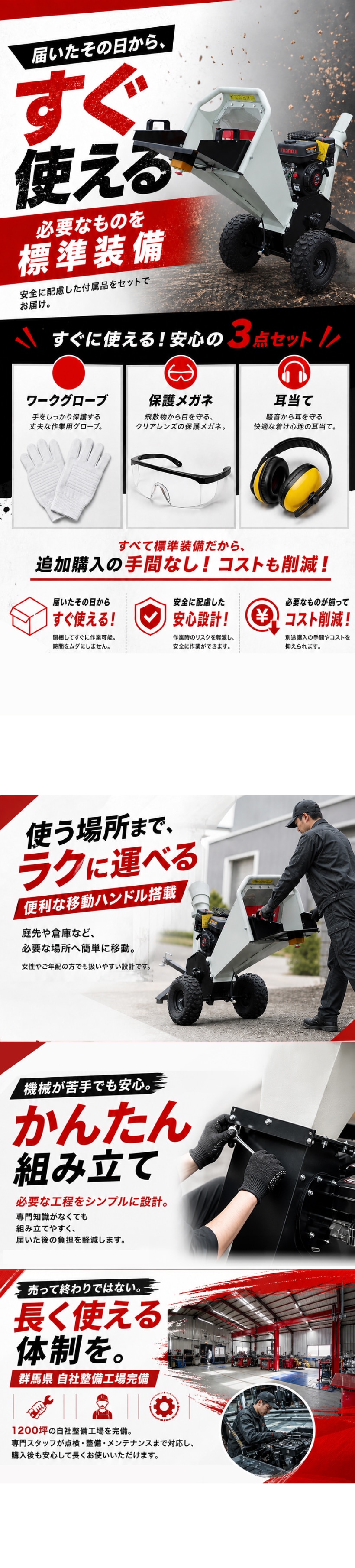 粉砕機 エンジン式 ウッドチッパー ガーデンシュレッダー 最大粉砕径