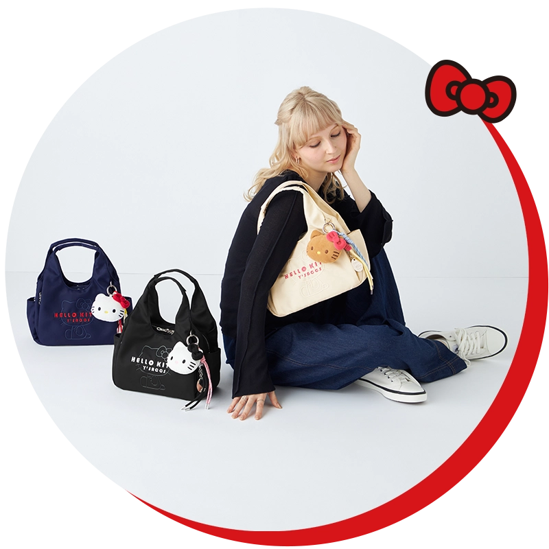 Y'SACCS × HELLO KITTY モデルイメージ