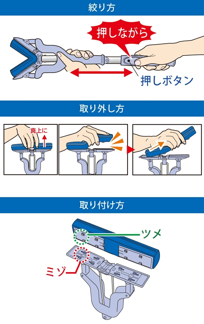 azuma（アズマ） グングン吸水激絞り ミニスペア SQA11 モップ・ラーグ ユダオンラインショップ（株式会社ユダ）