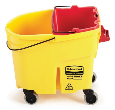 Rubbermaid(ラバーメイド) 清掃用品 ウェイブブレイクモッピングシステム ダウンプレスセット RM757788YL Rubbermaid（ラバーメイド） WaveBrake（ウェブブレイク） モップ