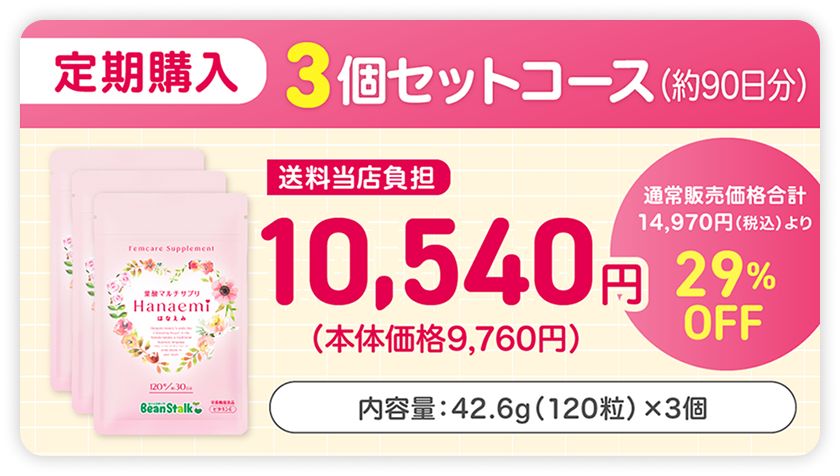 葉酸マルチサプリHanaemi