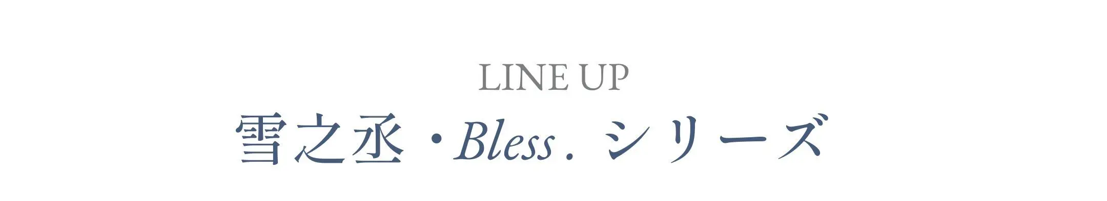 雪之丞bless10シリーズラインナップ