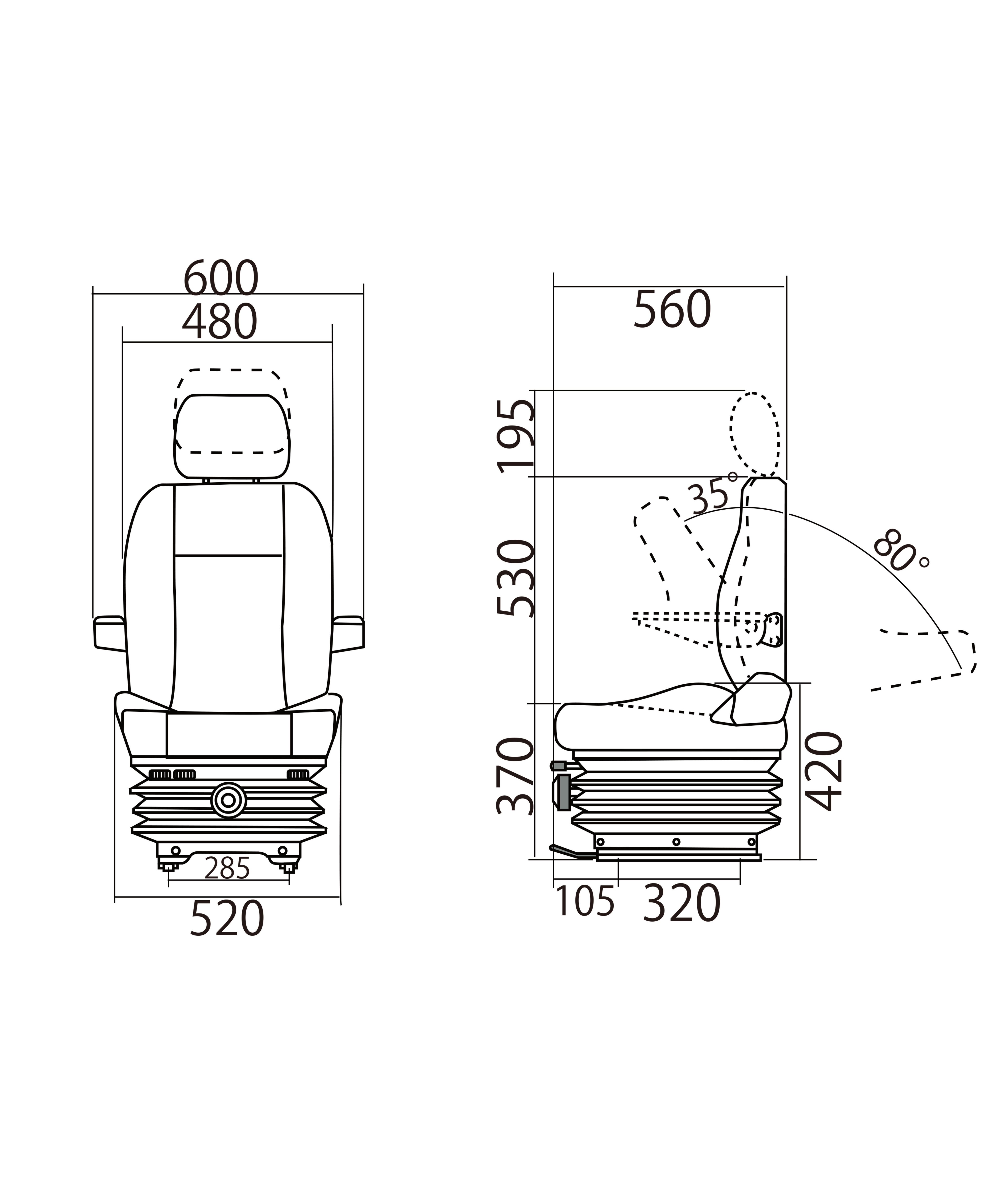 座席シート　オペレターシート　建機　ユンボ　部品　マクシスコーポレーション　Maxis