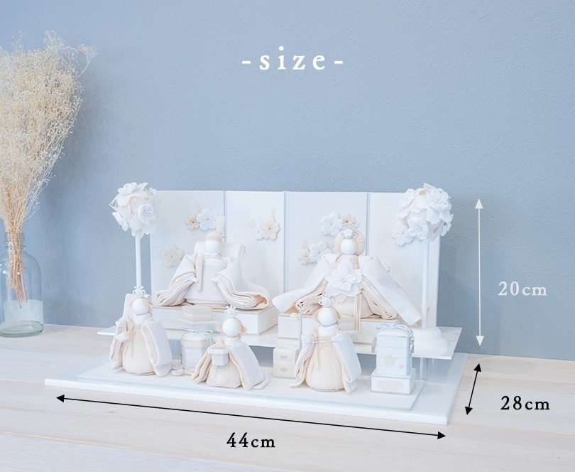 京都夢み屋【白粋-HAKI- 麗華五人飾 】 コンパクトでおしゃれな雛人形