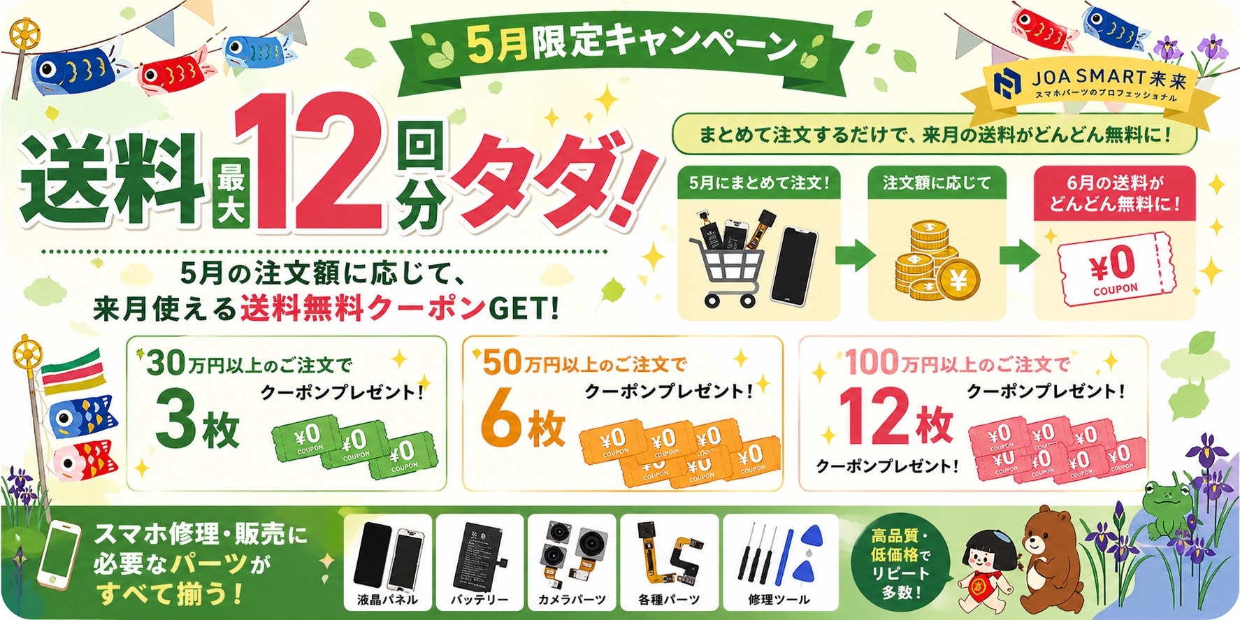 スマホ修理部品 法人向けB2B卸売通販｜JQA正規代理店 SMART未来