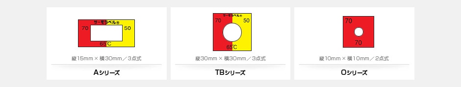 組合せサーモラベル TB-90（可逆・不可逆・3点式・90℃） | 温度対策