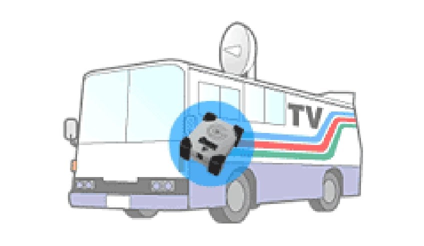 テレビ中継車の振動記録