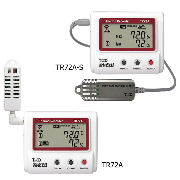 即納 温度 湿度データロガー おんどとり TR-72A