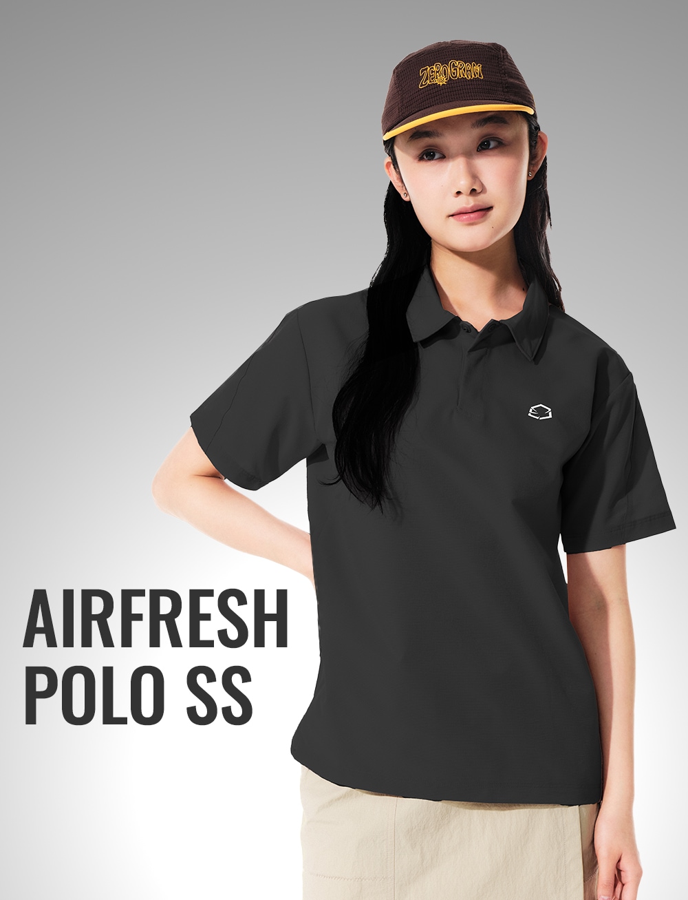 AIRFRESH POLO SS（Unisex）BLACK | Wear | ZEROGRAM （ゼログラム）