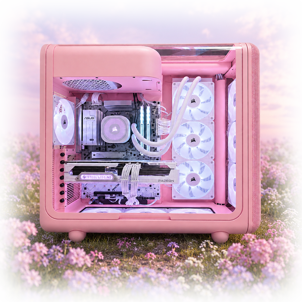 ピンクのゲーミングPC X50｜9700X・RX 9070 XT｜RYSTA