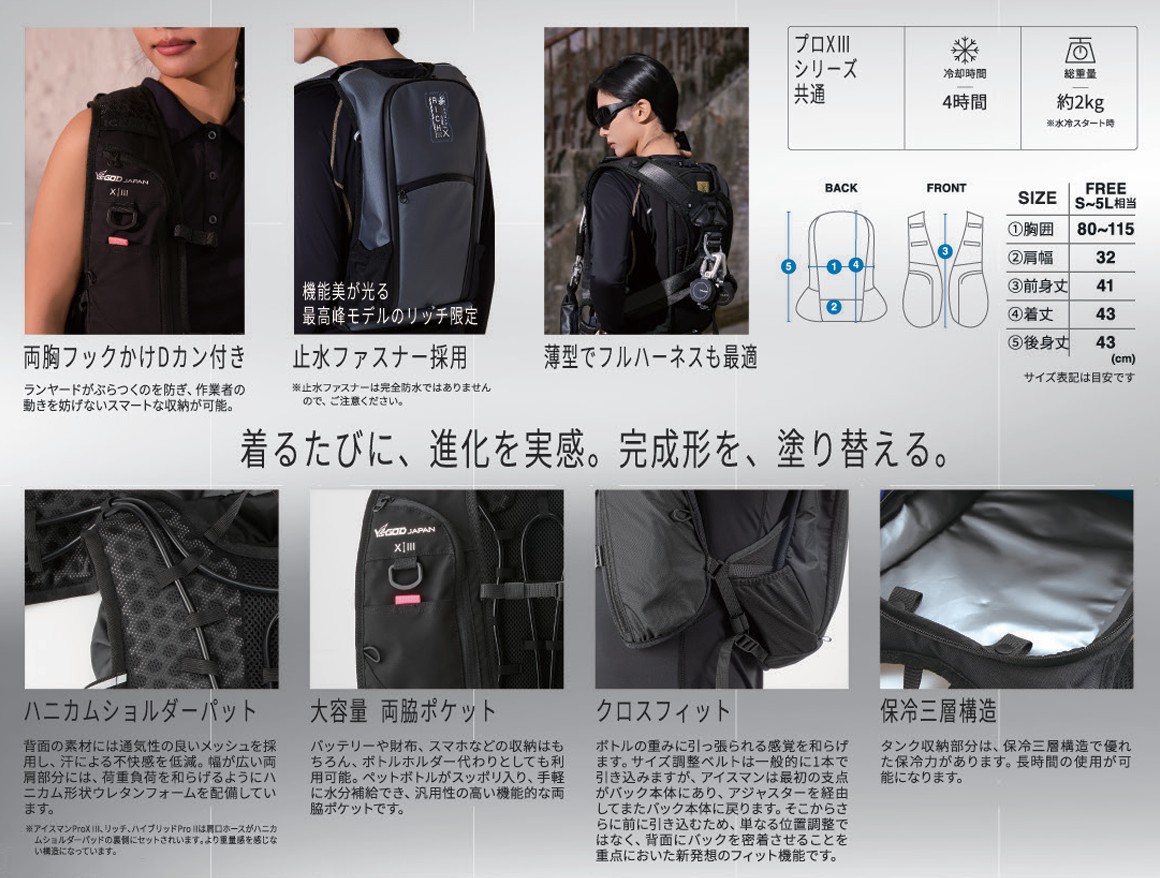 2026年モデル 】水冷服 アイスマン PRO-X3 セルマックス 2025 PRO-X2
