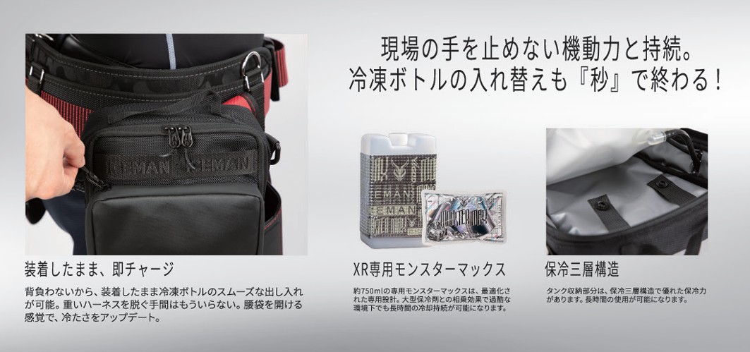 2026 腰袋式水冷システム ICEMAN XR 本体のみ XR-PRO本体+ウォーター