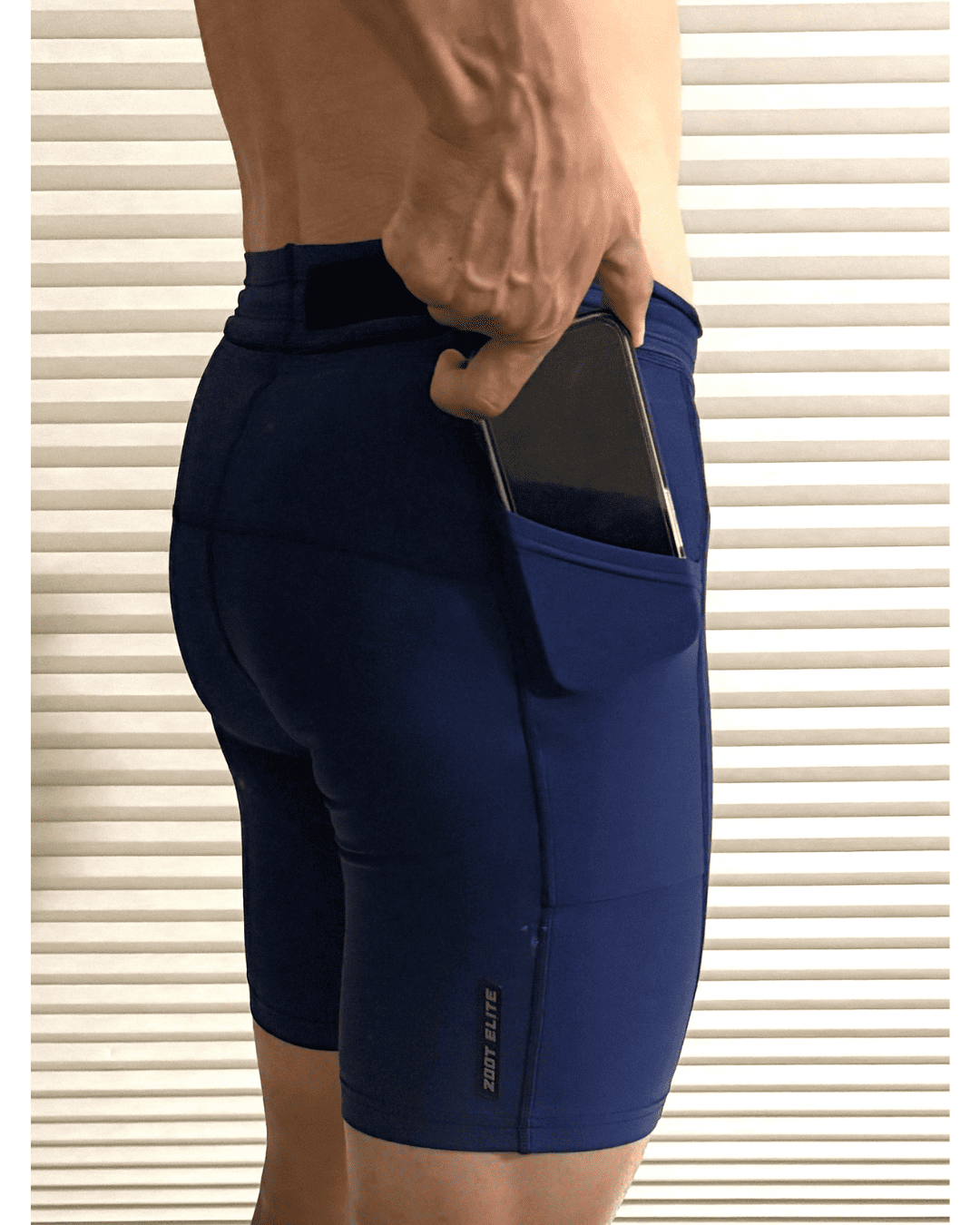 Mens ELITE RUN 9 HALF TIGHT - (JET BLACK) エリートラン 9インチ