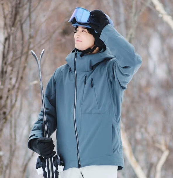 撥水❕高機能 ジャケットフード取り外し可 スキー ウェア L ブルー City to Snow Jacket | ZUICA
